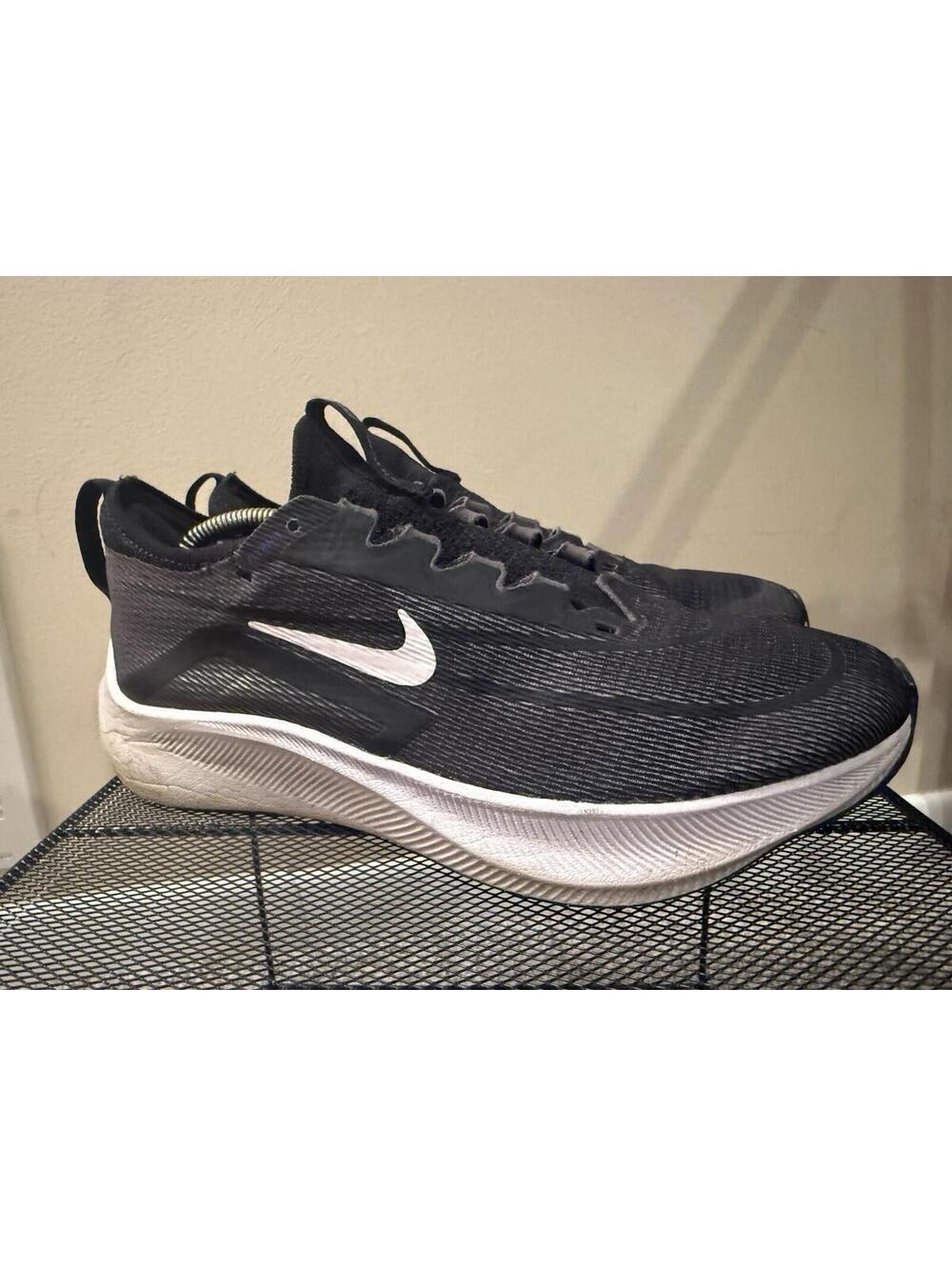 Nike Zoom Fly 4 Running Shoes Black/White CT2392-001 Men's Size 10